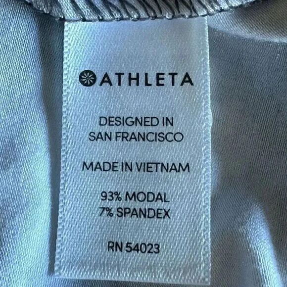 Athleta Santorini Gray White Tie Dye Print High Neck Tank Dress Size XS #2016 - Picture 10 of 13